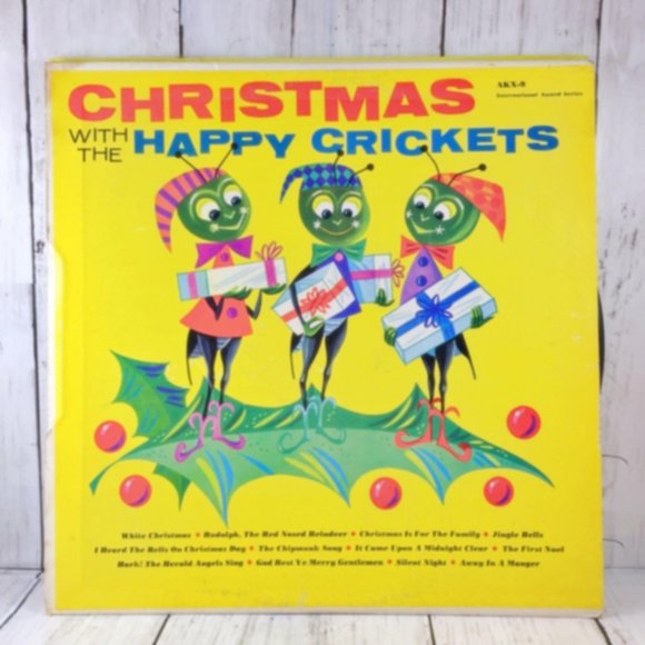 International Award Series Other - Retro Christmas The Happy Crickets Music LP Album 33 Music Vintage Vinyl
